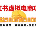 小红书虚拟电商项目:从小白到精英 月收益5000到30000 (视频课程+交付手册)-小牛学府