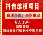 新版抖音维权项目每单利润1000+，合法合规，长期稳定，月入3W+价值1999元-小牛学府