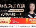 张越·短视频+直播，自然流三频共振起号实操课，​短视频所有流量玩法讲解-小牛学府