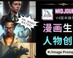 Midjourney V4版本操作教程：2个简单参数，完成漫画生成，人物创建-小牛学府