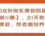 108将淘系爆款陪跑营【第11期】,21天教运营打爆款,帮老板培养运营-小牛学府