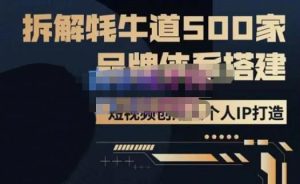 牛牛·500家餐饮品牌搭建&短视频深度解析，拆解牦牛道500家品牌体系搭建-小牛学府