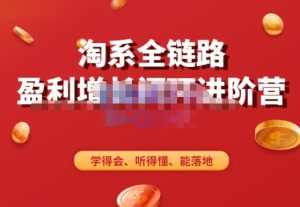 淘系全链路盈利增长闭环进阶营,融合全店动销,学得会、听得懂、能落地!-小牛学府