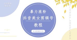 抖音快手暴力涨粉美女混剪视频教程，百分百过原创图片教程！附带违规申诉方法-小牛学府