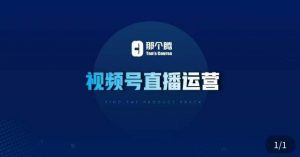 那个腾·视频号直播运营,视频号直播推流逻辑/流量渠道解析/直播起号攻略/直播实操技巧-小牛学府