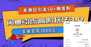 亲测日引50+精准粉，闲鱼引流高阶玩法3.0，实操变现3000元【揭秘】-小牛学府