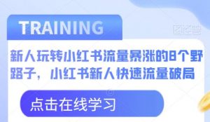 新人玩转小红书流量暴涨的8个野路子,小红书新人快速流量破局-小牛学府
