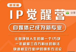 树成林·IP觉醒营，快速树立行业IP的操作方法论，让你赚到人生的第一个1万块（更新）-小牛学府