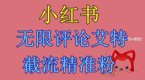 小红书无限评论艾特截流精准粉(软件+教程)-小牛学府