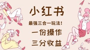 小红书最强三合一玩法,一份操作获得三份收益!【揭秘】-小牛学府