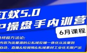 红蚁5.0IP操盘手内训营，IP操盘终极方法论-小牛学府