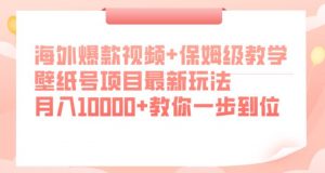 海外爆款视频+保姆级教学，壁纸号项目最新玩法，月入10000+教你一步到位【揭秘】-小牛学府