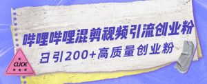 哔哩哔哩B站混剪视频引流创业粉日引300+-小牛学府