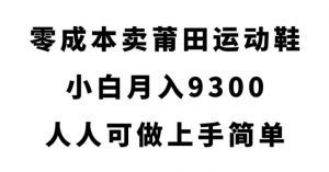 零成本卖莆田运动鞋，小白月入9300，人人可做上手简单【揭秘】-小牛学府