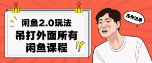闲鱼2.0玩法单号每天日入2000，吊打市面所有课程-小牛学府