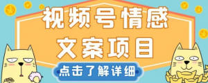 视频号情感文案项目，简单操作，新手小白轻松上手日入200+【揭秘】-小牛学府