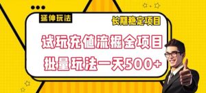 试玩充值流掘金项目,批量矩阵玩法一天500+【揭秘】-小牛学府