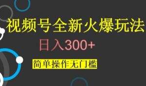 视频号最新爆火玩法，日入300+，简单操作无门槛【揭秘】-小牛学府