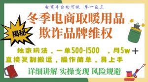 利用电商平台冬季销售取暖用品欺诈行为合理制裁店铺，单日入900+【仅揭秘】-小牛学府