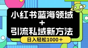 小红书蓝海虚拟＋引流私域新方法，100%不限流，日入轻松1000＋，小白无脑操作【揭秘】-小牛学府