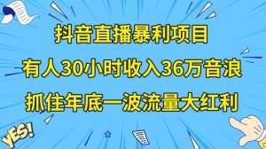 抖音直播暴利项目,有人30小时收入36万音浪,公司宣传片年会视频制作,抓住年底一波流量大红利【揭秘】-小牛学府