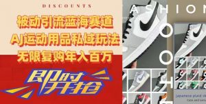 被动引流蓝海赛道，AJ运动用品私域玩法，无限复购年入百万【揭秘】-小牛学府