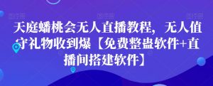 天庭蟠桃会无人直播教程，无人值守礼物收到爆【免费整蛊软件+直播间搭建软件】-小牛学府