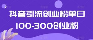 抖音引流创业粉单日100-300创业粉【揭秘】-小牛学府