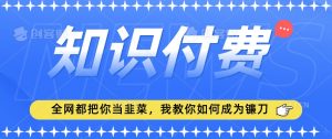 2024最新知识付费项目,小白也能轻松入局,全网都在教你做项目,我教你做镰刀【揭秘】-小牛学府
