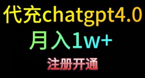 代充chatgpt4，日入500+，精准引流，暴力变现【揭秘】-小牛学府