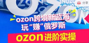 ozon跨境新蓝海玩“赚”俄罗斯，ozon进阶实操训练营-小牛学府
