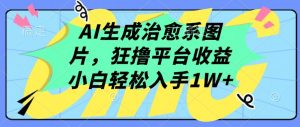 AI生成治愈系图片，狂撸平台收益，小白轻松入手1W+【揭秘】-小牛学府