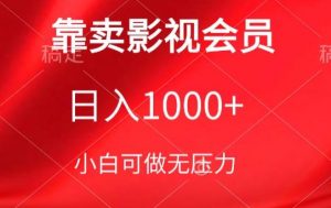 靠卖影视会员，日入1000+，落地保姆级教程，新手可学【揭秘】-小牛学府