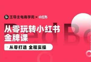 王导主·小红书电商运营实操课，​从零打造  全程实操-小牛学府