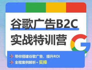 谷歌广告B2C实战特训营，500+谷歌账户总结经验，实战演示如何从0-1搭建广告账户-小牛学府