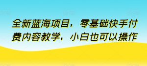 全新蓝海项目，零基础快手付费内容教学，小白也可以操作【揭秘】-小牛学府