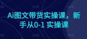 Ai图文带货实操课,新手从0-1 实操课-小牛学府
