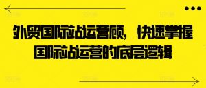 外贸国际站运营顾问,快速掌握国际站运营的底层逻辑-小牛学府
