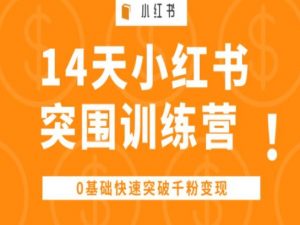 14天小红书突围训练营 ,0基础快速突破千粉变现-小牛学府
