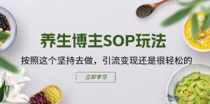 养生博主SOP玩法，按照这个坚持去做，引流变现还是很轻松的-小牛学府