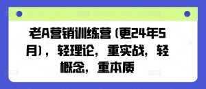 老A营销训练营(更24年6月)，轻理论，重实战，轻概念，重本质-小牛学府