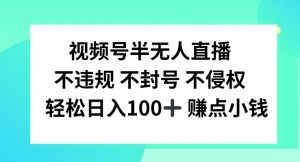 视频号半无人直播,不违规不封号,轻松日入100+【揭秘】-小牛学府