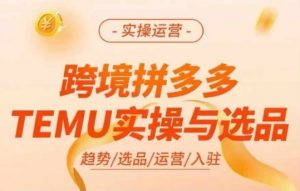 跨境拼多多TEMU实操与选品,多多temu跨境选品运营实操-小牛学府