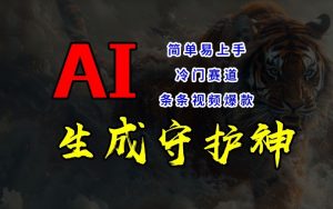 短视频冷门赛道,AI一键生成守护神,条条视频爆款,简单易上手,轻松获取睡后收入【揭秘】-小牛学府