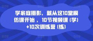 学家庭摄影,就从这10堂模仿课开始 ,10节视频课(学)+10次训练营(练)-小牛学府