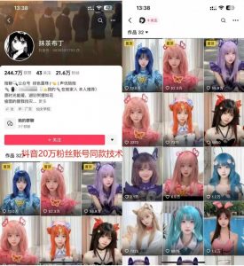 云天二次元美女起号教学，月涨10万粉丝，不判搬运-小牛学府