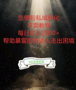 负债粉掘金计划，帮助负债者解决问题，债务规划，债务重组，最好的变现方式【揭秘】-小牛学府