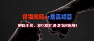 得物搬砖撸货项目?掰下数据，我给你们说说顶层思维【揭秘】-小牛学府