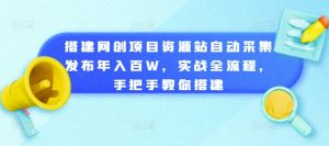 搭建网创项目资源站自动采集发布年入百W,实战全流程,手把手教你搭建【揭秘】-小牛学府