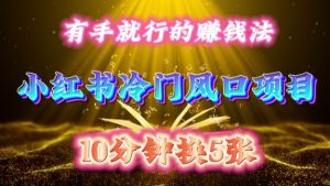 每天 10 分钟,小红书冷门风口项目开启,有手就行的搬运赚钱法,小白日入500 +【揭秘】-小牛学府